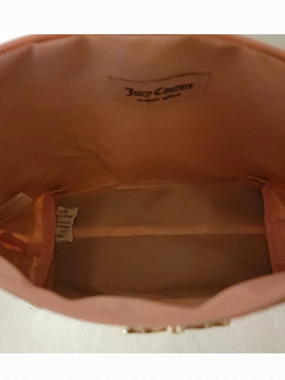 NWT Juicy Couture Pink Script Logo Cosmetic Pouch